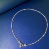 14k Gold 4.46 Ctw Natural H Diamond Necklace