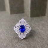 14k Gold 2.62 Ctw Natural Sapphire & Diamond Ring