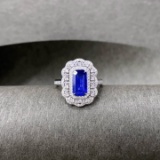 14k Gold 2.25 Ctw Natural Sapphire & Diamond Ring