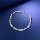 14k Gold 4.35 Ctw Natural H Diamond Bracelet
