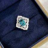 14k Gold 1.68 Ctw Natural Tourmaline & Diamond Ring