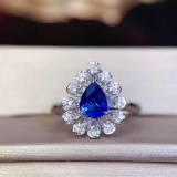 14k Gold 1.63 Ctw Natural Sapphire & Diamond Ring/pendant