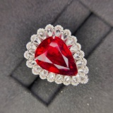 14k Gold 12.09 Ctw Natural Tourmaline & Diamond Ring/pendant