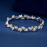 14k Gold 2.17 Ct Natural Color Diamond Bracelet