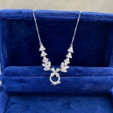 14k Gold 1 Ct Natural H Diamond Necklace