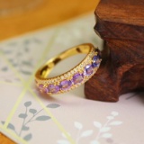 14k Gold 1.70 Ctw Natural Sapphire & Diamond Ring