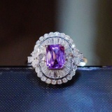 14k Gold 1.83 Ctw Natural Sapphire & Diamond Ring