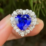 14k Gold 6.7 Ctw Natural Tanzanite & Diamond Ring/pendant