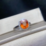 14k Gold 3.12 Ctw Natural Sapphire & Diamond Ring