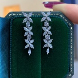 14k Gold 1.32 Ct Natural H Diamond Earrings