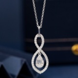14k Gold 0.36 Ctw Natural H Diamond Pendant
