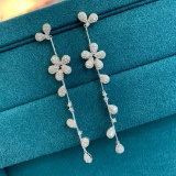 14k Gold 1.56 Ctw Natural H Diamond Earrings
