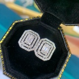 14k Gold 1.29 Ct Natural H Diamond Earrings