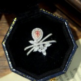 14k Gold 0.65 Ctw Natural Pink Diamond & Diamond Ring