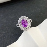 14k Gold 2.98 Ctw Natural Sapphire & Diamond Ring/pendant