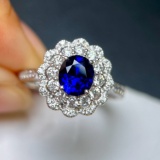 14k Gold 1.73 Ctw Natural Sapphire & Diamond Ring/pendant