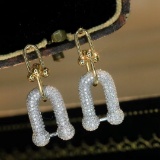 14k Gold 0.9 Ct Natural H Diamond Earrings