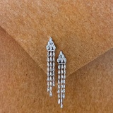14k Gold 0.5 Ct Natural H Diamond Earrings