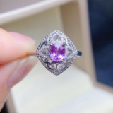 14k Gold 0.79 Ctw Natural Padparadscha Sapphire & Diamond Ring