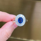 14k Gold 2.12 Ctw Natural Sapphire & Diamond Ring
