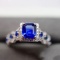 14k Gold 0.86 Ct Natural Sapphire & Diamond Ring