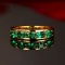 14k Gold 0.70 Ct Natural Emerald Ring