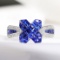 14k Gold 1.60 Ctw Natural Sapphire & Diamond & Art Deco Ring