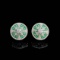 14k Gold 1.28 Ctw Natural Emerald & Diamond Earrings