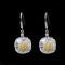 14k Gold 1.00 Ct Natural Color Diamond Earrings