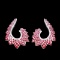 14k Gold 2.70 Ctw Natural Ruby & Diamond Earrings