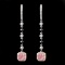 14k Gold 1.83 Ctw Natural Pink Diamond & Diamond Earrings