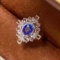 14k Gold 1.10 Ct Natural Sapphire & Diamond Ring