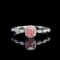 14k Gold 0.50 Ctw Natural Pink Diamond & Diamond Ring