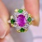 14k Gold 1.88 Ctw Natural Sapphire & Diamond Ring