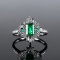 14k Gold 1.15 Ctw Natural Emerald & Diamond Ring/pendant