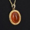 14k Gold 16.75 Ct Natural Spessartine & Diamond Pendant