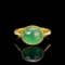 14k Gold 2.37 Ctw Natural Emerald & Diamond & Solitaire Ring