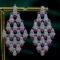 14k Gold 3.06 Ctw Natural Ruby & Diamond Earrings