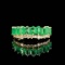 14k Gold 1.59 Ctw Natural Emerald & Diamond Ring