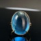 14k Gold 15.52 Ct Natural Topaz & Solitaire Ring