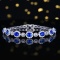14k Gold 3.65 Ctw Natural Sapphire & Diamond Bracelet