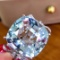 14k Gold 10.00 Ct Natural Aquamarine & Diamond Ring