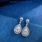 Gia Certified 14k Gold 1.65 Ctw Natural E Si1 Pear Diamond Earrings