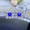 14k Gold 0.92 Ctw Natural Sapphire & Diamond Earrings