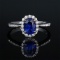 14k Gold 1.30 Ctw Natural Sapphire & Diamond Ring