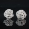 14k Gold 2.00 Ct Natural H Diamond Earrings