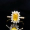 14k Gold 0.67 Ctw Natural Sapphire & Diamond & Cocktail Ring