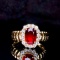 14k Gold 1.47 Ctw Natural Ruby & Diamond Ring