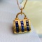 14k Gold 1.48 Ct Natural Sapphire Pendant
