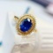 14k Gold 1.65 Ct Natural Sapphire & Diamond Ring/pendant